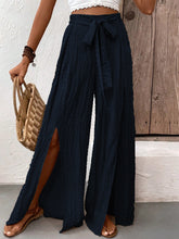 Load image into Gallery viewer, Tied Slit Wide Leg Pants
