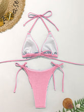 Load image into Gallery viewer, Textured Halter Neck Two-Piece Bikini Set
