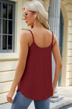 Load image into Gallery viewer, Eyelet Scoop Neck Ruched Cami
