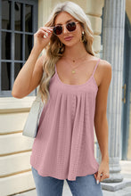 Load image into Gallery viewer, Eyelet Scoop Neck Ruched Cami
