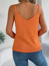 Load image into Gallery viewer, Openwork Scoop Neck Knit Vest
