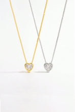 Load image into Gallery viewer, 925 Sterling Silver Inlaid Zircon Heart Pendant Necklace
