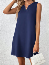 Load image into Gallery viewer, Notched Sleeveless Mini Tank Dress
