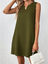 Load image into Gallery viewer, Notched Sleeveless Mini Tank Dress
