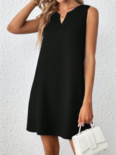 Load image into Gallery viewer, Notched Sleeveless Mini Tank Dress
