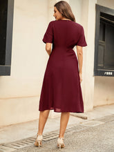 Load image into Gallery viewer, Round Neck Short Sleeve Midi Dress
