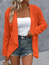 Load image into Gallery viewer, Eyelet Roll-Tab Sleeve Cardigan
