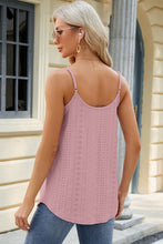 Load image into Gallery viewer, Eyelet Scoop Neck Ruched Cami
