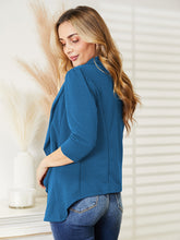 Load image into Gallery viewer, Ninexis Open Front 3/4 Sleeve Full Size Cardigan
