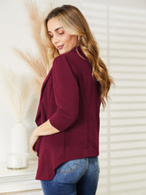 Load image into Gallery viewer, Ninexis Open Front 3/4 Sleeve Full Size Cardigan
