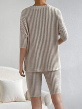 Load image into Gallery viewer, Ribbed V-Neck Top and Shorts Set
