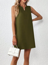 Load image into Gallery viewer, Notched Sleeveless Mini Tank Dress
