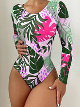 Load image into Gallery viewer, Crisscross Round Neck Long Sleeve Swimwear
