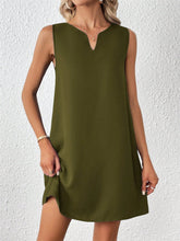 Load image into Gallery viewer, Notched Sleeveless Mini Tank Dress
