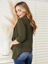 Load image into Gallery viewer, Ninexis Open Front 3/4 Sleeve Full Size Cardigan
