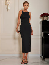 Load image into Gallery viewer, Round Neck Wrap Midi Cami Dress
