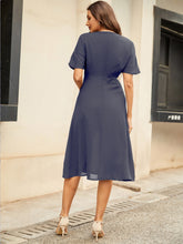 Load image into Gallery viewer, Round Neck Short Sleeve Midi Dress
