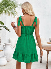 Load image into Gallery viewer, Tied Ruffled V-Neck Sleeveless Mini Dress
