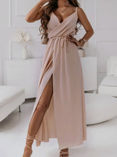 Load image into Gallery viewer, Tied Surplice Sleeveless Midi Cami Dress
