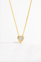 Load image into Gallery viewer, 925 Sterling Silver Inlaid Zircon Heart Pendant Necklace
