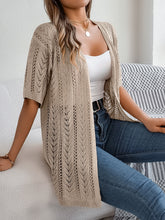 Load image into Gallery viewer, Openwork Open Front Half Sleeve Cardigan
