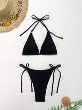 Load image into Gallery viewer, Textured Halter Neck Two-Piece Bikini Set
