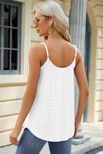 Load image into Gallery viewer, Eyelet Scoop Neck Ruched Cami
