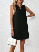 Load image into Gallery viewer, Notched Sleeveless Mini Tank Dress
