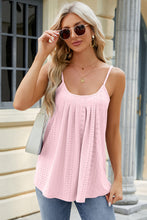 Load image into Gallery viewer, Eyelet Scoop Neck Ruched Cami
