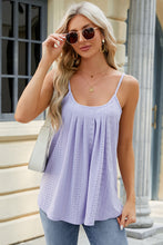 Load image into Gallery viewer, Eyelet Scoop Neck Ruched Cami
