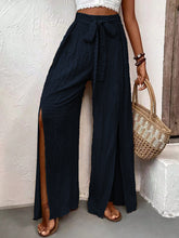 Load image into Gallery viewer, Tied Slit Wide Leg Pants
