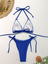 Load image into Gallery viewer, Textured Halter Neck Two-Piece Bikini Set
