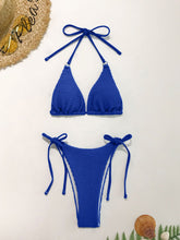 Load image into Gallery viewer, Textured Halter Neck Two-Piece Bikini Set
