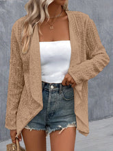 Load image into Gallery viewer, Eyelet Roll-Tab Sleeve Cardigan
