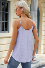 Load image into Gallery viewer, Eyelet Scoop Neck Ruched Cami
