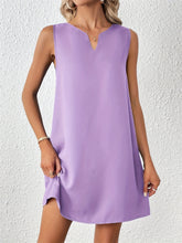 Load image into Gallery viewer, Notched Sleeveless Mini Tank Dress
