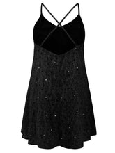 Load image into Gallery viewer, Sequin V-Neck Mini Cami Dress
