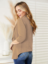 Load image into Gallery viewer, Ninexis Open Front 3/4 Sleeve Full Size Cardigan
