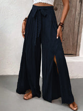 Load image into Gallery viewer, Tied Slit Wide Leg Pants
