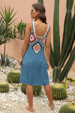 Load image into Gallery viewer, Geometric V-Neck Spaghetti Strap Cover Up Dress
