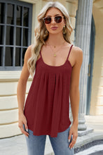 Load image into Gallery viewer, Eyelet Scoop Neck Ruched Cami
