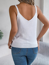 Load image into Gallery viewer, Openwork Scoop Neck Knit Vest
