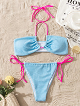 Load image into Gallery viewer, Tied Contrast Two-Piece Bikini Set
