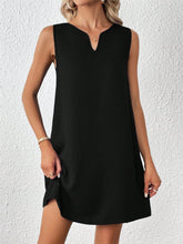 Load image into Gallery viewer, Notched Sleeveless Mini Tank Dress
