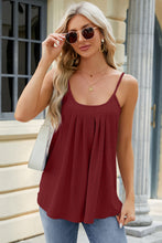 Load image into Gallery viewer, Eyelet Scoop Neck Ruched Cami
