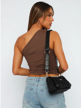 Load image into Gallery viewer, Ruched One Shoulder Tank
