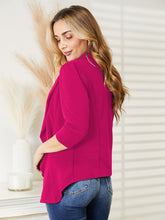 Load image into Gallery viewer, Ninexis Open Front 3/4 Sleeve Full Size Cardigan
