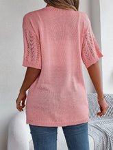 Load image into Gallery viewer, Openwork Open Front Half Sleeve Cardigan
