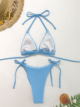 Load image into Gallery viewer, Textured Halter Neck Two-Piece Bikini Set
