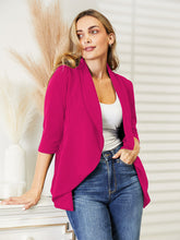 Load image into Gallery viewer, Ninexis Open Front 3/4 Sleeve Full Size Cardigan
